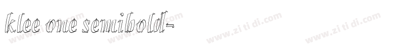 klee one semibold字体转换